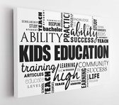 Canvas schilderij - Kids Education word cloud collage, education concept background  -     1397333042 - 115*75 Horizontal