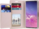 Telefoonhoesje geschikt voor Apple iPhone 13 Pro Max - Blue Moon Diary Wallet Case -Rose Goud