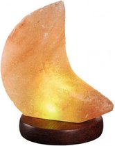 lamp zoutkristal junior 9 x 9 x 13 cm hout oranje/bruin