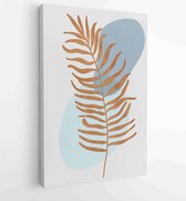 Canvas schilderij - Summer tropical wall arts vector. Palm leaves, coconut leaf, monstera leaf, line arts 4 -    – 1922510708 - 50*40 Vertical