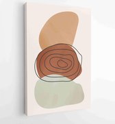 Canvas schilderij - Abstract art background vector. Modern Nature shape line art wallpaper 2 -    – 1934355017 - 50*40 Vertical