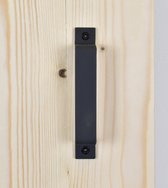 Barnwoodweb Sherwood Deurgreep - Zwart Metaal - Industriële Stijl - 163x25x37mm - Inclusief Montagekit