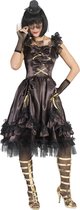 Funny Fashion - Steampunk Kostuum - Steampunk Dame Techna - Vrouw - zwart - Maat 36-38 - Halloween - Verkleedkleding