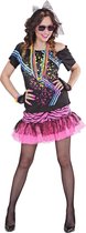 Widmann - Jaren 80 & 90 Kostuum - Roze 80s Rock Meisje - Vrouw - Roze - Large - Carnavalskleding - Verkleedkleding
