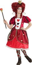 Widmann - Casino Kostuum - Queen Of Hearts Shuckles - Meisje - rood - Maat 140 - Carnavalskleding - Verkleedkleding