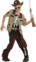 Widmann - Zombie Kostuum - Zombie Sheriff Navajo - Jongen - Bruin - Maat 128 - Halloween - Verkleedkleding
