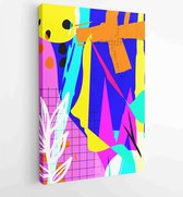 Canvas schilderij - Hand painted illustrations wall arts vector. Surface pattern design. 4 -    – 1843038784 - 115*75 Vertical
