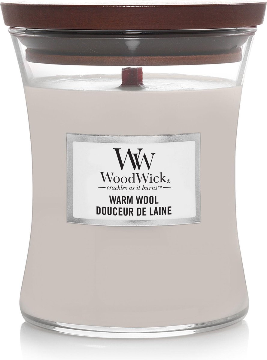 WoodWick® - Geurkaars Warm Wool Medium Candle - Woodwick