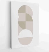 Canvas schilderij - Earth tones organic shape Art design for poster, print, cover, wallpaper, Minimal and natural wall art. Vector illustration. 1 -    – 1834708738 - 40-30 Vertica