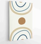 Canvas schilderij - Earth tones organic shape Art design for poster, print, cover, wallpaper, Minimal and natural wall art. Vector illustration. 1 -    – 1843005235 - 50*40 Vertica