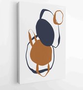 Canvas schilderij - Abstract organic shape Art design for poster, print, cover, wallpaper, Minimal and natural wall art. Vector illustration. 4 -    – 1834428169 - 50*40 Vertical