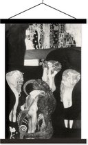 Porte-affiche avec affiche - Affiche scolaire - Jurisprudence (état final) - Gustav Klimt - 120x180 cm - Lattes noires