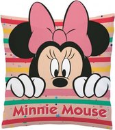 kussen Minnie Mouse 35 x 35 cm roze/beige