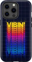 Apple iPhone 13 Pro Telefoonhoesje - Extra Stevig Hoesje - 2 lagen bescherming - Met Quote - Vibin - Zwart