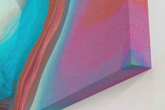 Artaza Peinture Sur Toile Art Abstrait - Vagues Colorées - 70x70 - Tableau Sur Toile - Impression Sur Toile