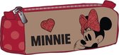 etui Minnie Mouse 21 x 7,5 cm polyester rood/bruin