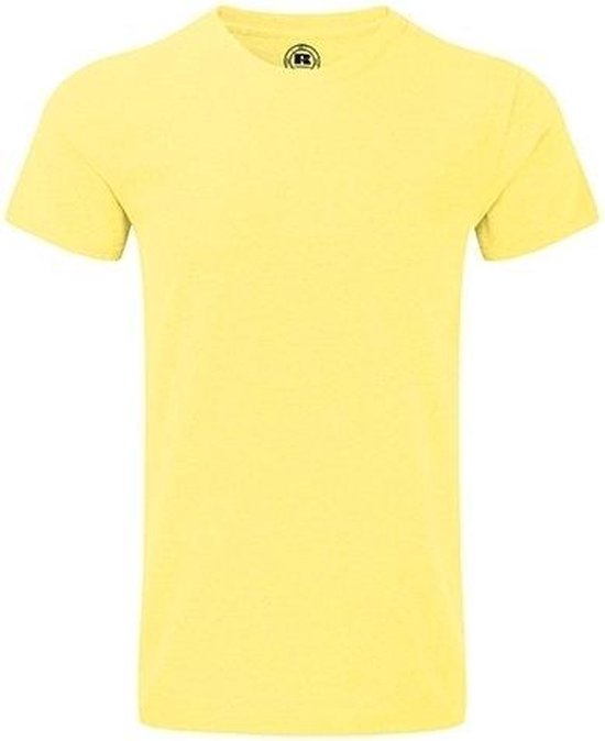 Basic heren T-shirt geel XL (54) | bol.com