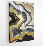 Canvas schilderij - 3d mural wallpaper for wall frame . resin geode and abstract art, functional art, like watercolor geode painting . -  Productnummer 1877489698 - 50*40 Vertical