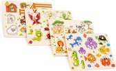 vormenpuzzel dieren junior 30 cm hout 4 stuks