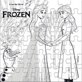 kleurpuzzeltoren Frozen junior 13 cm paars 24 stuks