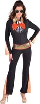 Magic By Freddy's - Rock & Roll Kostuum - Las Vegas Show Elvis Popster - Vrouw - zwart,goud - Medium - Carnavalskleding - Verkleedkleding