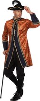 Wilbers - Middeleeuwen & Renaissance Kostuum - Baron Bernard Baroque Man - rood,goud - Maat 50 - Carnavalskleding - Verkleedkleding