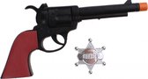 western cowboy pistool met badge 24 cm