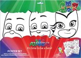 posterset PJ Masks junior 31 x 42,5 cm papier 12-delig