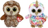 Ty - Knuffel - Beanie Buddy - Percy Owl & Enchanted Owl
