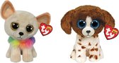 Ty - Knuffel - Beanie Boo's - Chewey Chihuahua & Muddles Dog