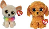 Ty - Knuffel - Beanie Boo's - Chewey Chihuahua & Golden Doodle Dog
