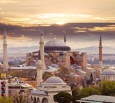 La mosquée Hagia Sophia de renommée mondiale à Istanbul, - Papier peint photo (en ruelles) - 250 x 260 cm