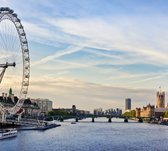 Uitzicht op de London Eye langs de Theems in Londen - Fotobehang (in banen) - 350 x 260 cm