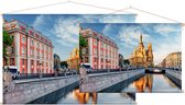 Kathedraal op het Bloed aan het Gribojedovkanaal in Sint-Petersburg - Foto op Textielposter - 120 x 80 cm
