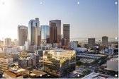 De skyline van downtown cityscape Los Angeles - Foto op Tuinposter - 120 x 80 cm