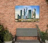 Skyline van het Moskou International Business Centre - Foto op Tuinposter - 225 x 150 cm
