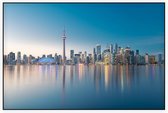 De imposante skyline van Toronto bij het meer van Ontario - Foto op Akoestisch paneel - 120 x 80 cm
