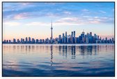 Panoramisch uitzicht op Toronto en het meer van Ontario - Foto op Akoestisch paneel - 150 x 100 cm
