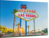 Wereldberoemde welkomstbord van de Las Vegas Strip - Foto op Canvas - 90 x 60 cm