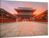 De oude Sensoji-ji tempel in Tokio bij ochtendgloren - Foto op Canvas - 60 x 40 cm