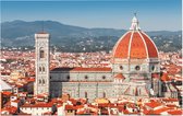 De oranje daken en kathedraal van Florence - Foto op Forex - 90 x 60 cm