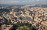 Luchtfoto van de Sint-Pieter in Vaticaanstad, Rome - Foto op Forex - 90 x 60 cm