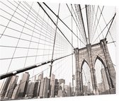 Artistiek beeld van de Brooklyn Bridge in New York City - Foto op Plexiglas - 90 x 60 cm