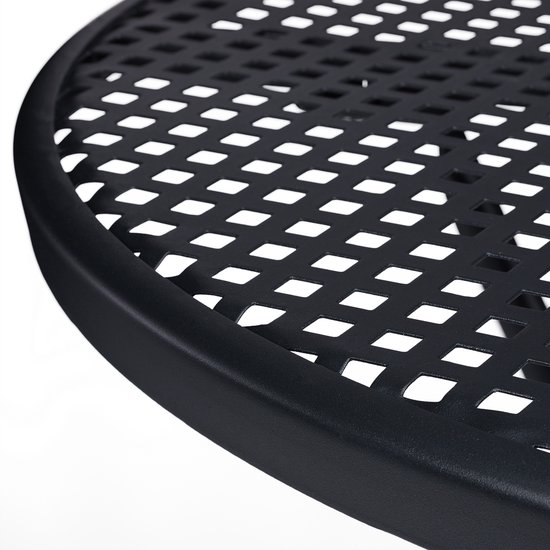 relaxdays table de jardin avec parsol - table de balcon - table de bistrot - table d'extérieur 70 cm - noir