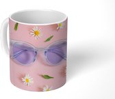 Mok - Zonnebril met madeliefjes - 350 ML - Beker