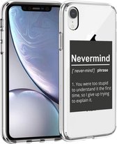 iMoshion Design voor de iPhone Xr hoesje - Quote - Zwart