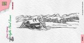 IFS044 Clearstamp Nellie Snellen - stempel Slim linem - Snow landscape - sneeuw landschap - winter dorp