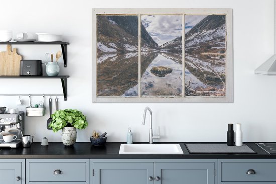 Tableau Toile Transparente - Berg - Water - 140x90 cm - Décoration murale