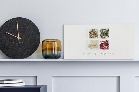 Toile Peinture Hiver - Échelles - Noël - 40x20 cm - Décoration murale