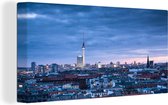 Canvas Schilderij Skyline - Berlijn - Europa - 40x20 cm - Wanddecoratie